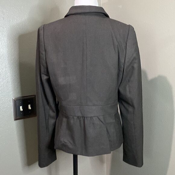 Halogen Black and Brown Small Houndstooth Print Blazer Jacket Stretch - Picture 7 of 13